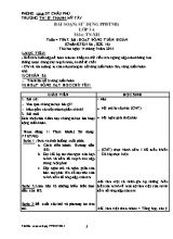 Giáo án Tự nhiên và xã hội Lớp 3 - Tiết 7 đến 32 - Năm học 2015-2016